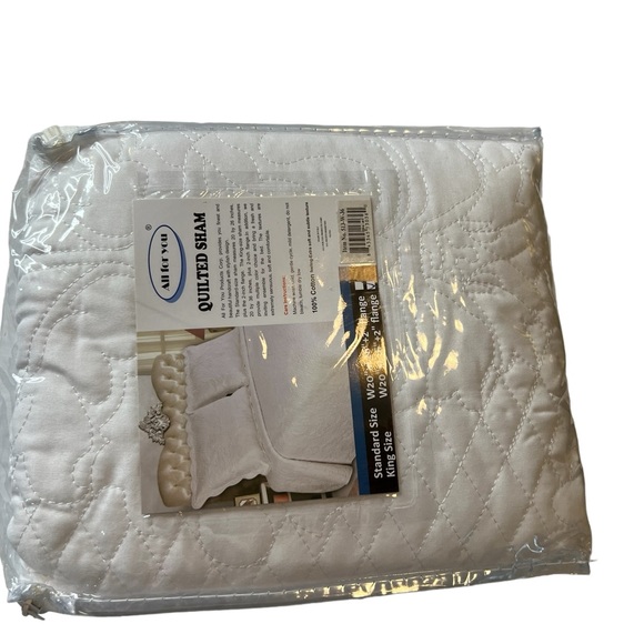 King Size White Quilted Pillow Shams by All for you. NWT never opened. - Picture 7 of 10